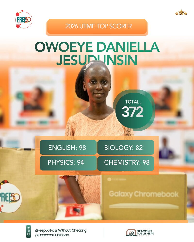 Daniella Owoeye, UTME 2026 top scorer